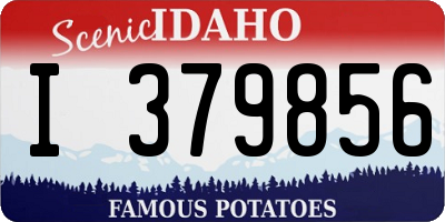 ID license plate I379856
