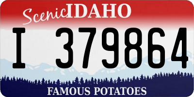 ID license plate I379864
