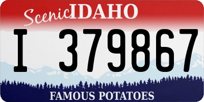 ID license plate I379867