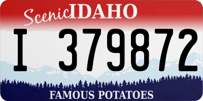 ID license plate I379872