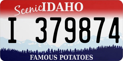 ID license plate I379874