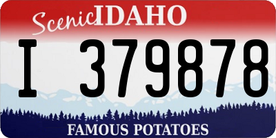 ID license plate I379878