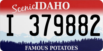 ID license plate I379882