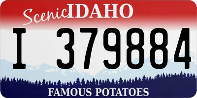 ID license plate I379884