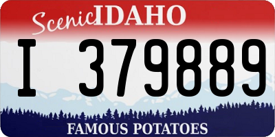 ID license plate I379889
