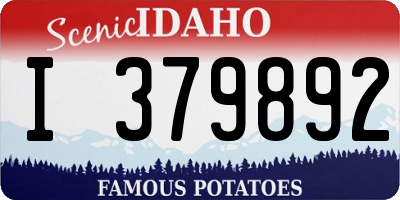 ID license plate I379892