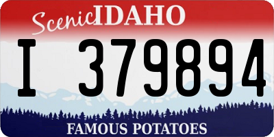 ID license plate I379894