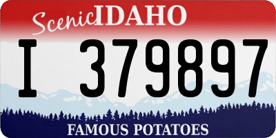 ID license plate I379897
