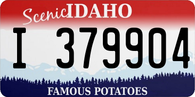 ID license plate I379904