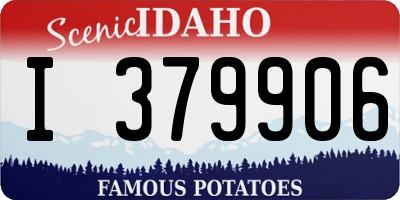 ID license plate I379906