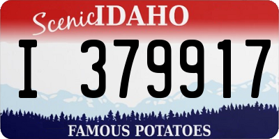 ID license plate I379917