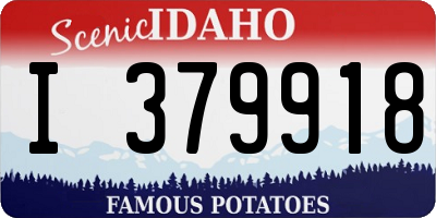 ID license plate I379918