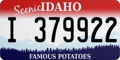 ID license plate I379922