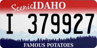 ID license plate I379927