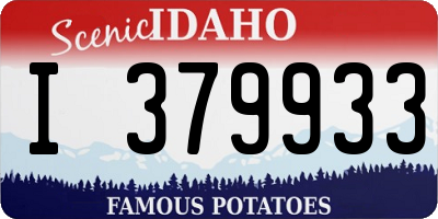 ID license plate I379933