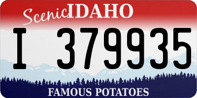 ID license plate I379935
