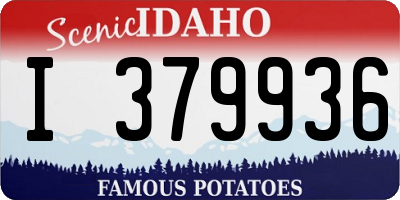 ID license plate I379936