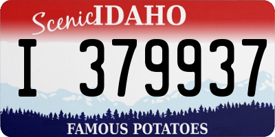 ID license plate I379937