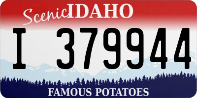 ID license plate I379944