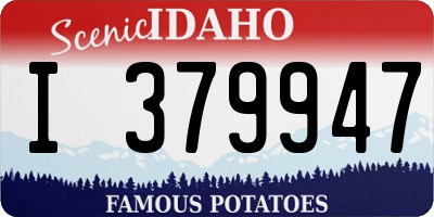 ID license plate I379947