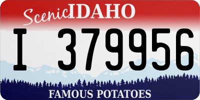ID license plate I379956