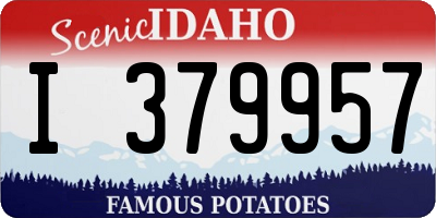 ID license plate I379957