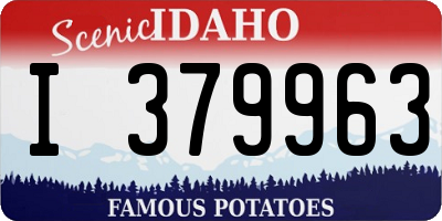 ID license plate I379963