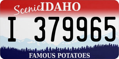 ID license plate I379965