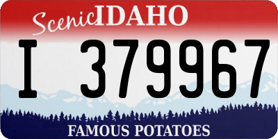 ID license plate I379967