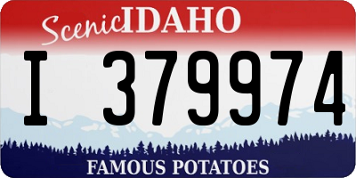 ID license plate I379974