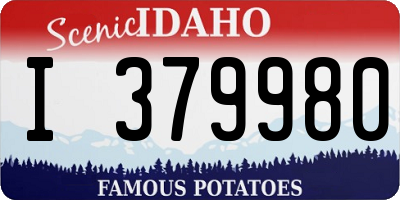 ID license plate I379980