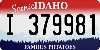 ID license plate I379981