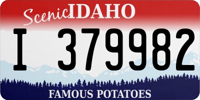 ID license plate I379982