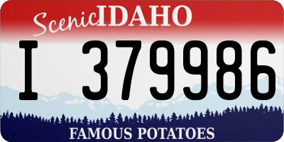 ID license plate I379986
