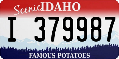 ID license plate I379987