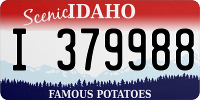 ID license plate I379988