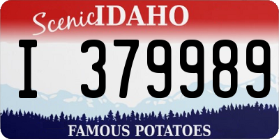 ID license plate I379989