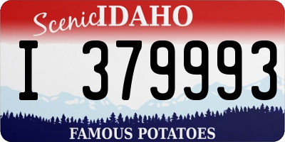 ID license plate I379993