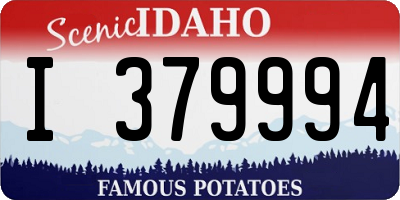 ID license plate I379994