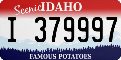 ID license plate I379997