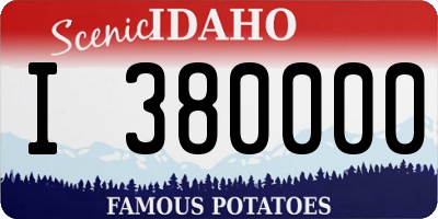 ID license plate I380000