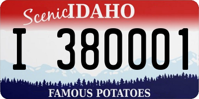 ID license plate I380001