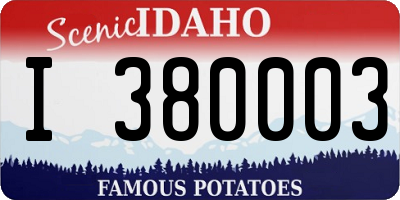 ID license plate I380003