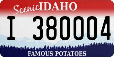 ID license plate I380004