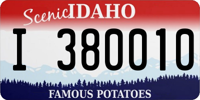 ID license plate I380010