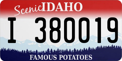 ID license plate I380019