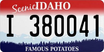ID license plate I380041