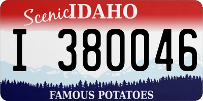 ID license plate I380046