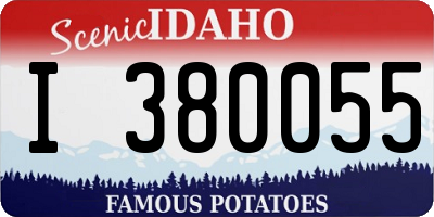 ID license plate I380055