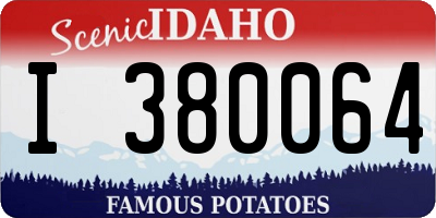 ID license plate I380064
